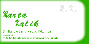 marta kalik business card